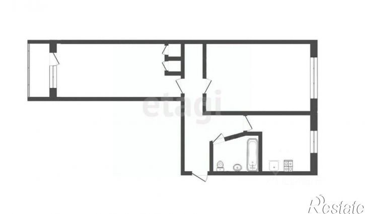 2-комн квартира улица Серёгина, 4,  д. 4